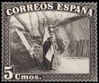 Spain - 1938 - Ejercito - 2 CTS - Castaño - España, Ejercito y Marina - Edifil 850H - En Honor del Ejercito y la Marina - 0